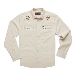 Beige Embroidered Howler Western Shirt